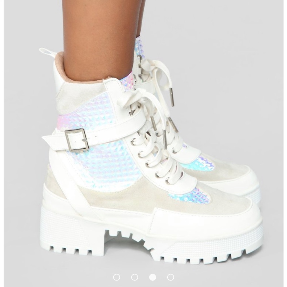 All white booties size 8 women